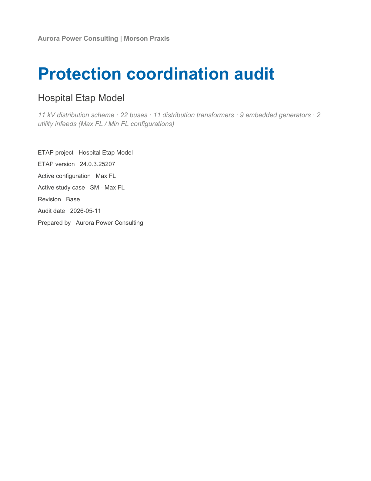 First page of AI and Power Engineering - Part 5 | ETAP Interface and Project / Protection Audit